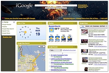 Call of Duty und andere Game-Designs für iGoogle