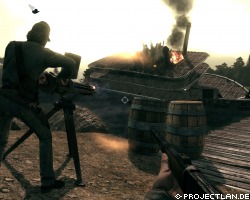 Call of Juarez: Bound in Blood nimmt den Spieler mit auf eine Reise durch das vom Bürgerkrieg verwüstete Georgia, bis hin zu den aztekischen Ruinen von Mexico. Der Titel ist ein epischer Western mit allen Zutaten, die dieses Genre für die Spieler so interessant macht - Banditen, Duelle, Schätze, Frauen und vieles mehr. Noch nie war der Westen so wild wie hier: Der Spieler schlüpft in die Rolle der beiden McCall-Brüder, die sich in ein aufregendes Abenteuer voller Gesetzlosigkeit und Habgier stürzen, das mitten in der legendären Ära der amerikanischen Geschichte spielt.