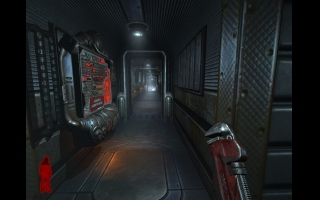 Lange Gänge erinnern an die Eröffungsseuqnez im Film "Aliens".