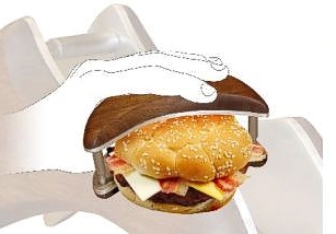 Hamburger-Esshilfe: Nie mehr fettige Finger