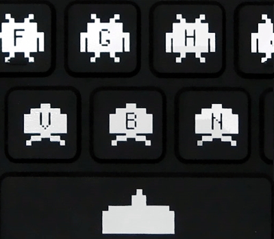 Space Invader Tastatur für Retro-Fans