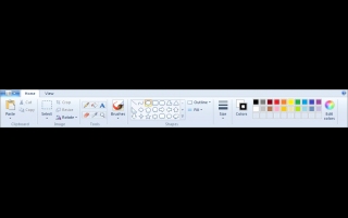 Die neue, office-ähnliche Oberfläche des Malprogramms Paint.