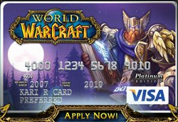 World of Warcraft Kreditkarte VISA