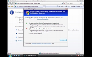 Windows Vista Phishing Filter