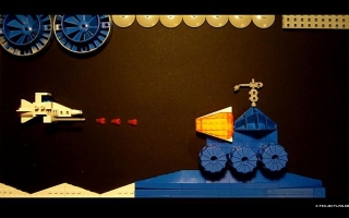Toller Shoot-Em-Up aus Legosteinen.