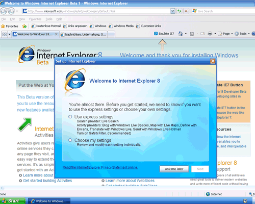 Internet Explorer 8